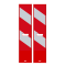 Traffic panel flat | film RA1/A | on both sides indicating right | red / white